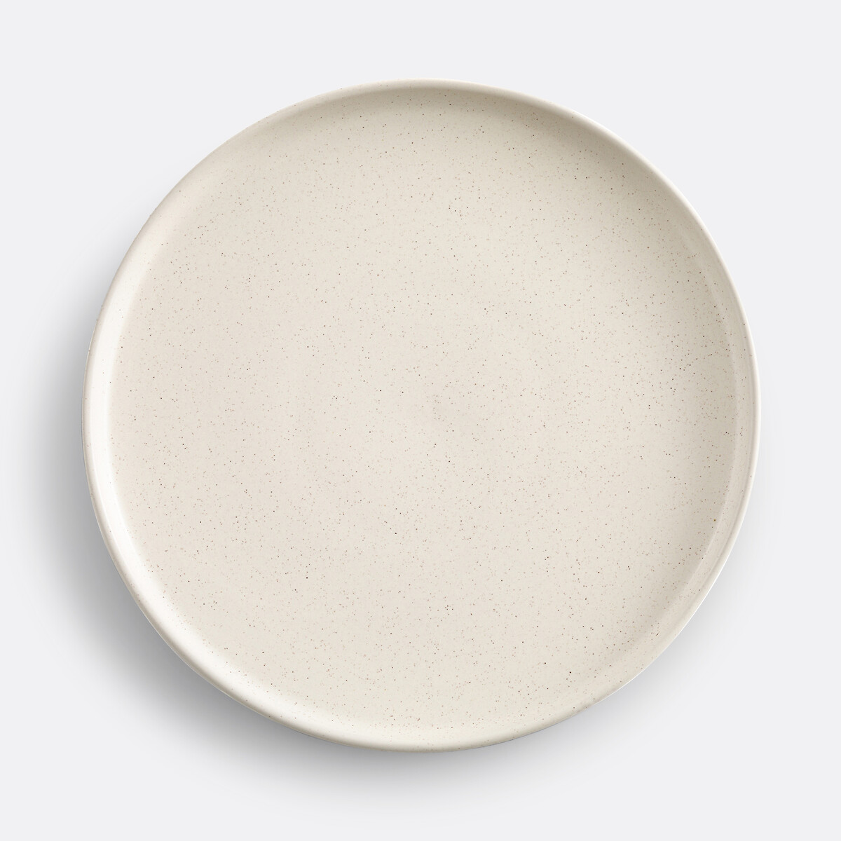 La Redoute Interieurs Set Of 6 Tecka Speckled Matte Stoneware Plates Unisex Ecru