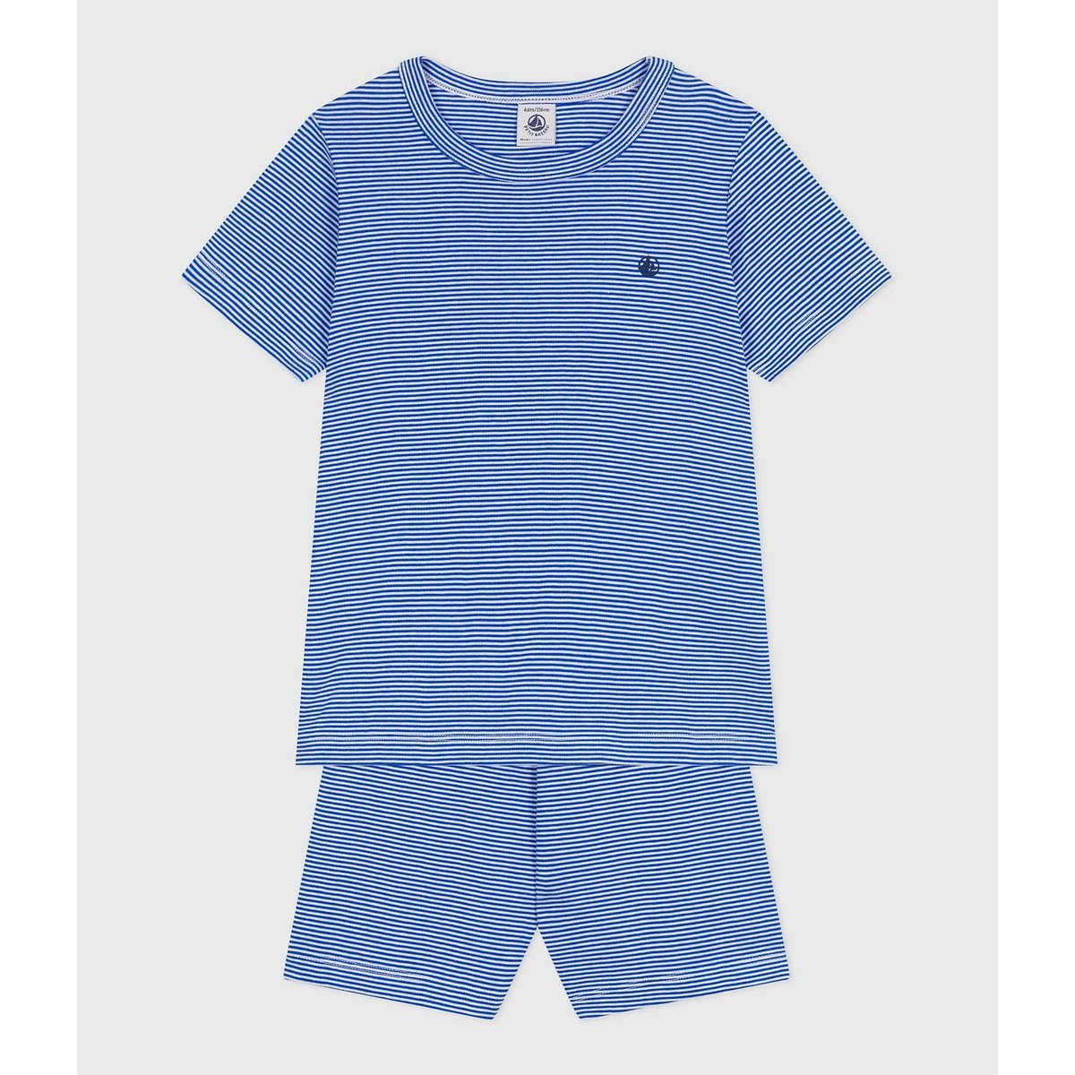 PETIT BATEAU Gestreepte pyjashort in katoen