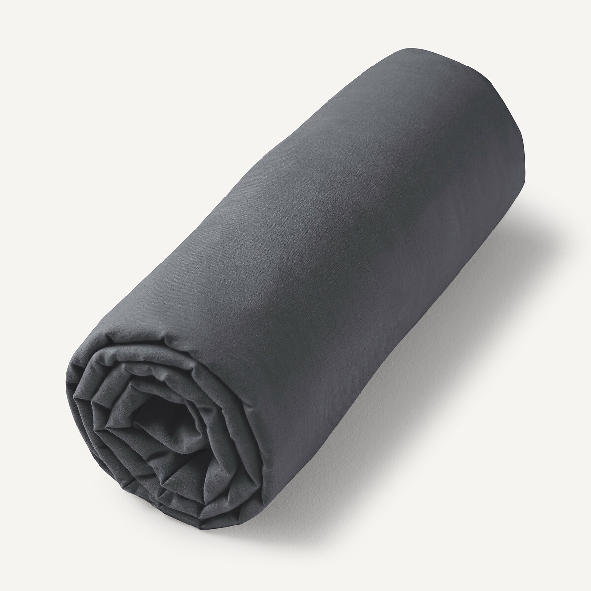 Am.pm Washed Cotton Voile Fitted Sheet Unisex Coal Double (140X190cm)