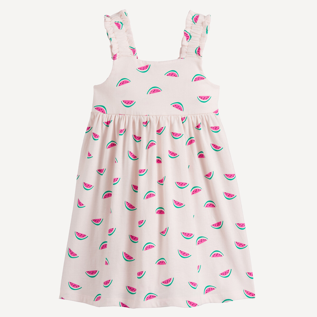 La Redoute Collections Watermelon Print Strappy Dress Pink Print 2Y (86Cm)