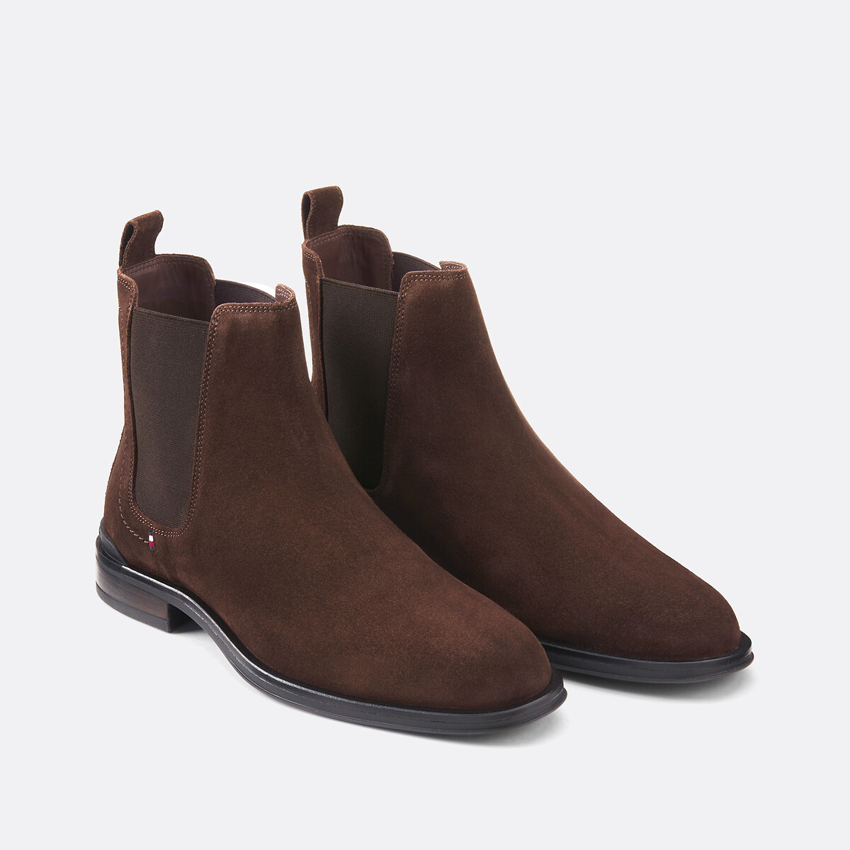 Tommy Hilfiger Corporate Suede Chelsea Boots Men's Brown Size 41 (7)
