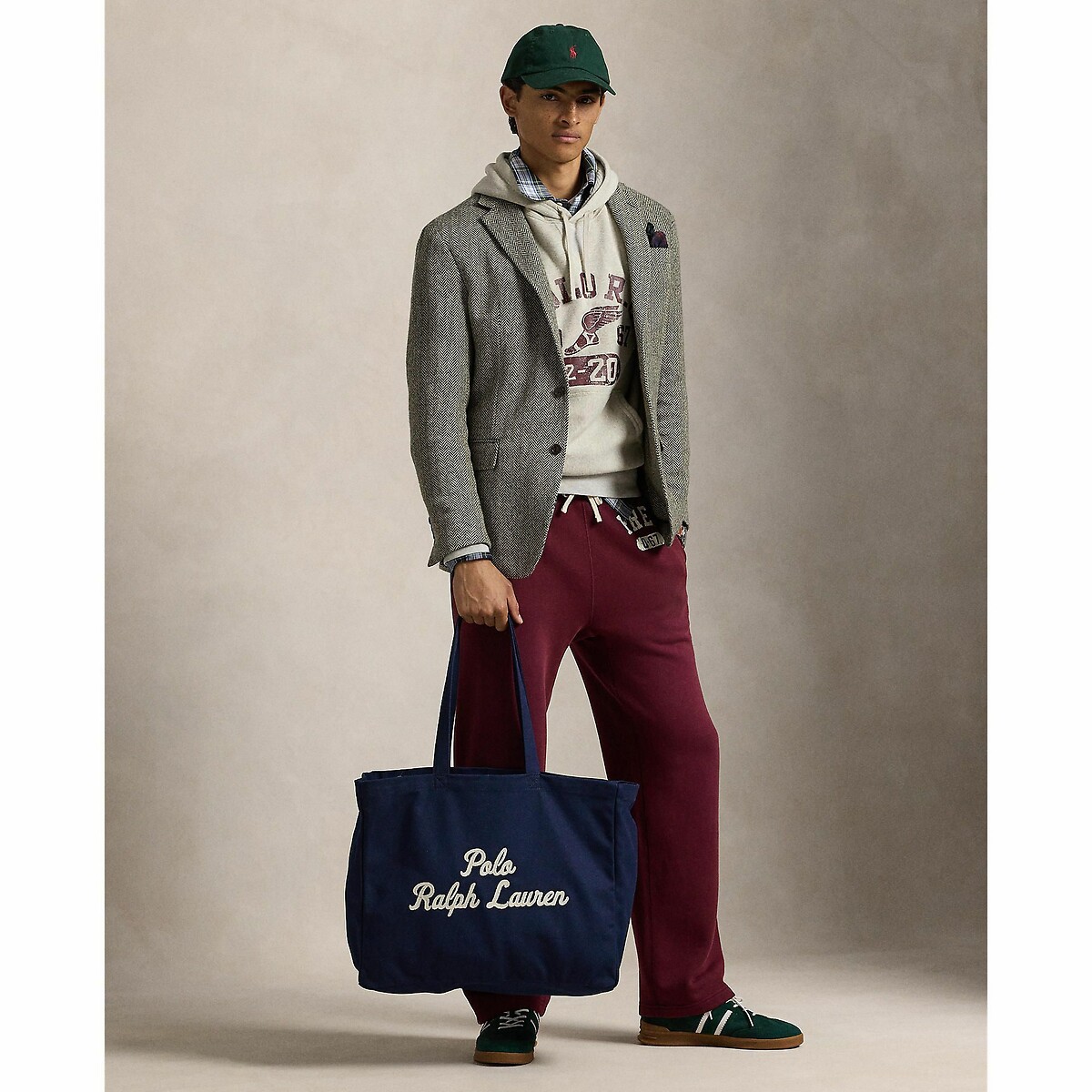 Polo Ralph Lauren Embroidered Canvas Tote Bag Men's Navy