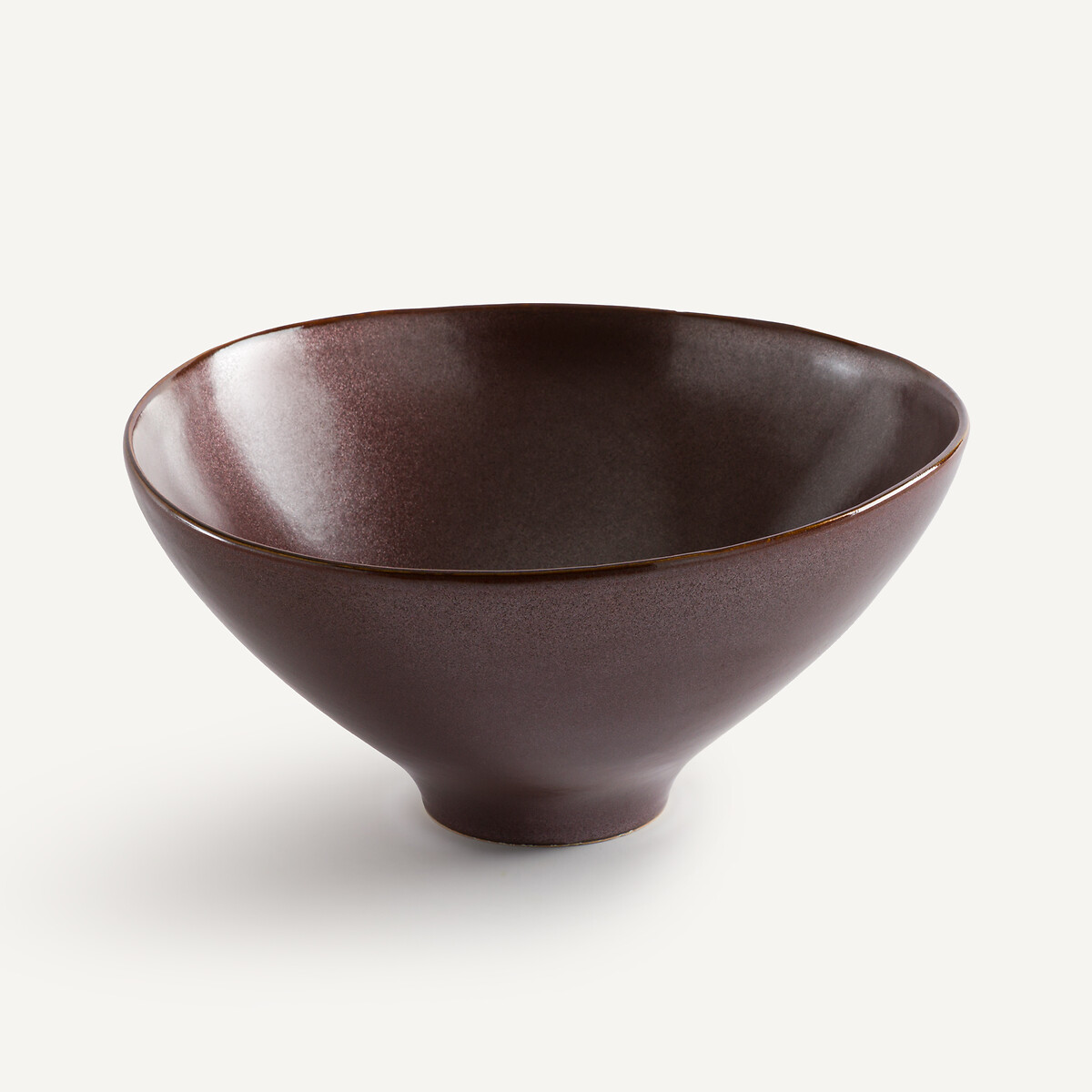 Am.pm Kanso Glazed Stoneware Salad Bowl Unisex Red