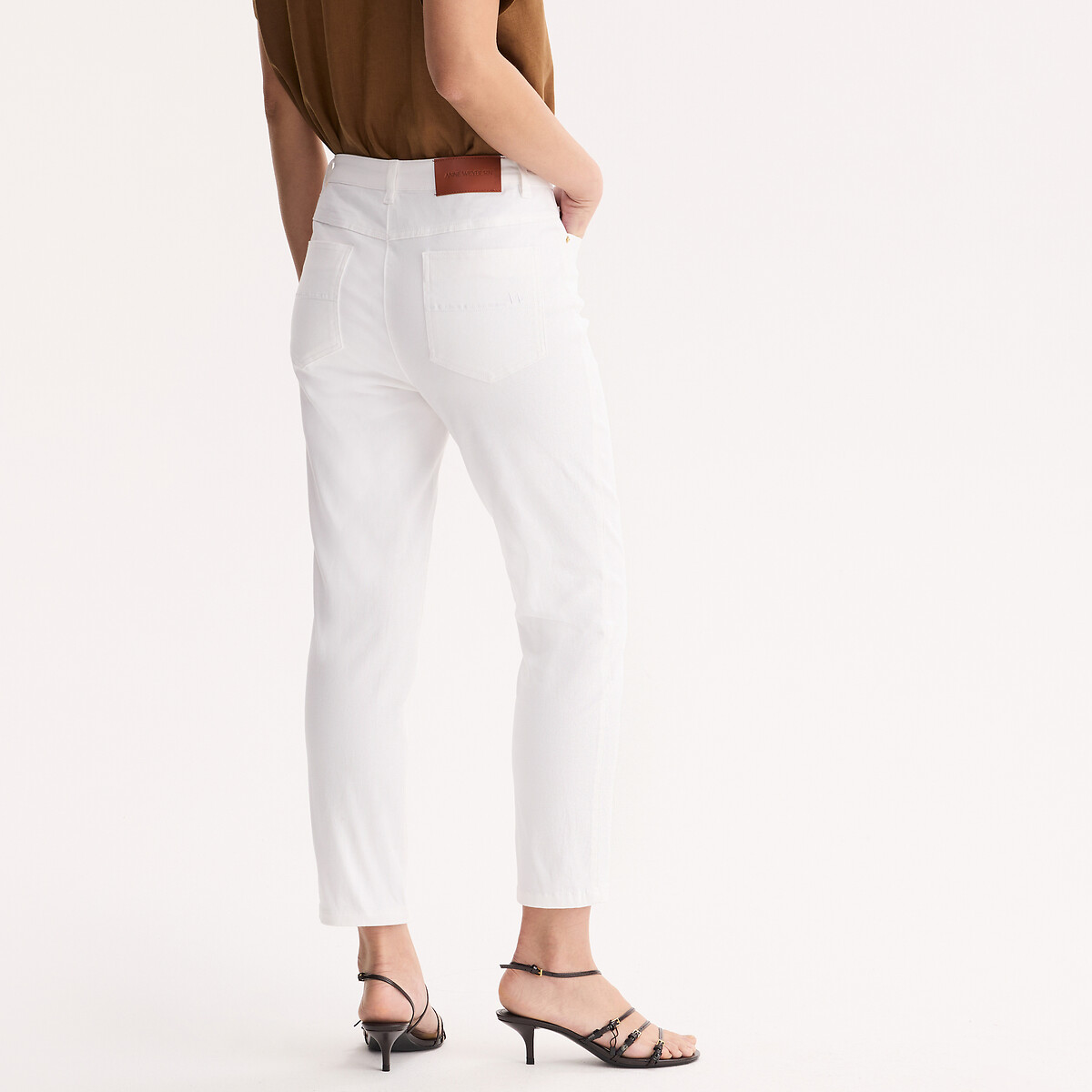 Pantalon droit 7/8ème, coton stretch
