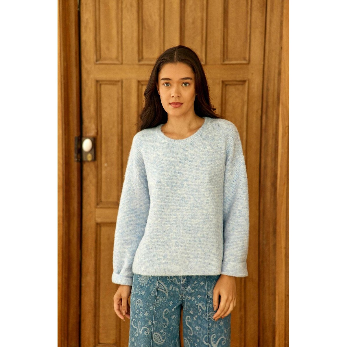 La Petite Etoile Madeline Crew Neck Jumper Women's Sky Blue Medium