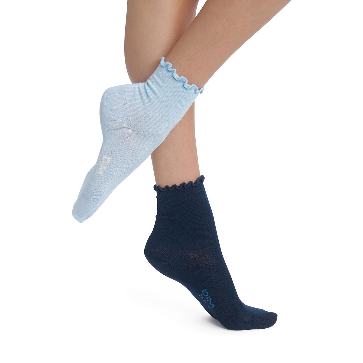 Dim Pack Of 2 Pairs Of Modal Style Socks Women's Navy/Blue Size 35