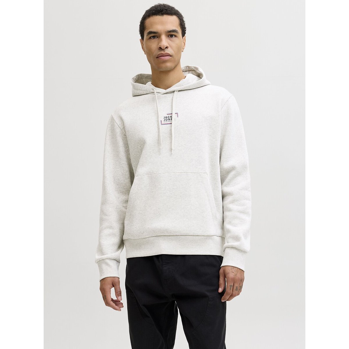 Jack & Jones Hoodie Men's Light Grey Xxl