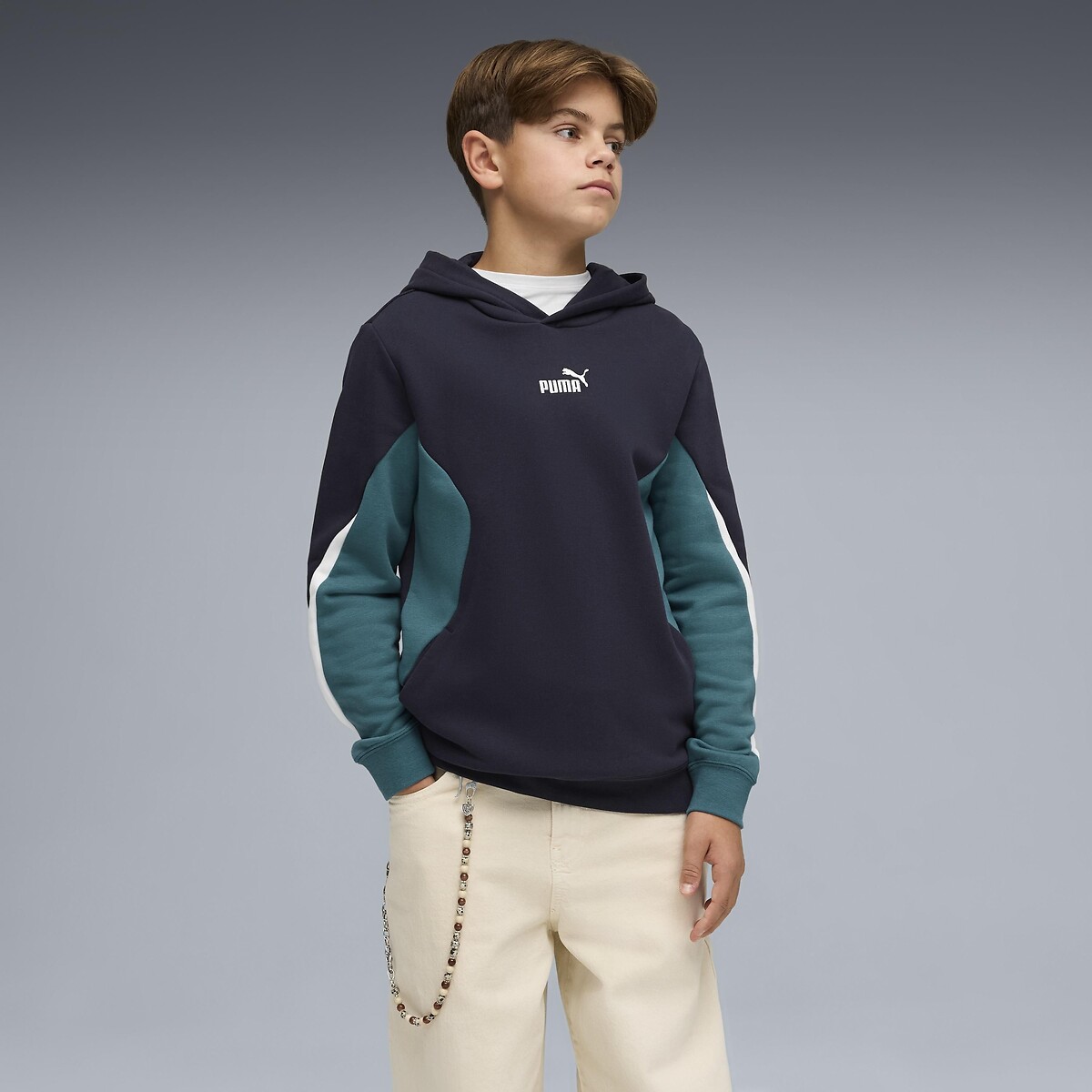 Puma Hoodie Navy Blue/Green Size 9