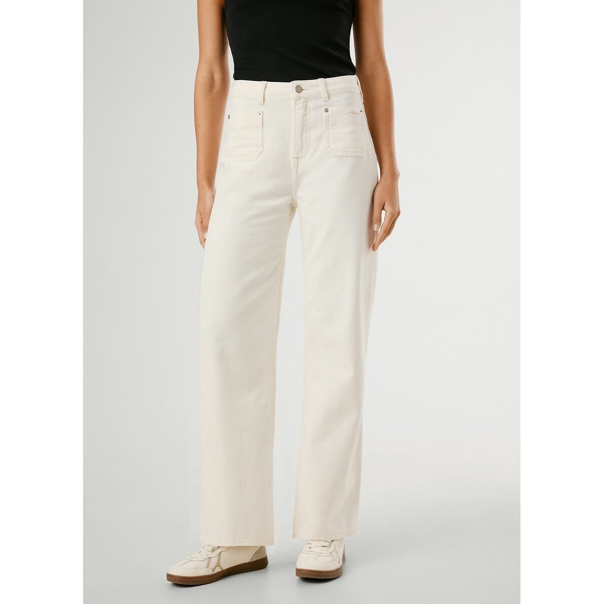 Pepe Jeans Lexa Straight Jeans With High Waist Women's Ecru W29 L30