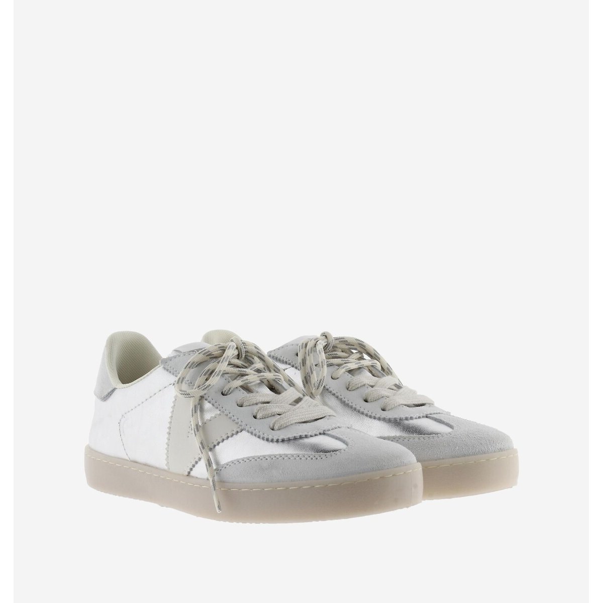 Victoria Berlin Metal Trainers Women's Silver-Coloured Size 40 (6.5)