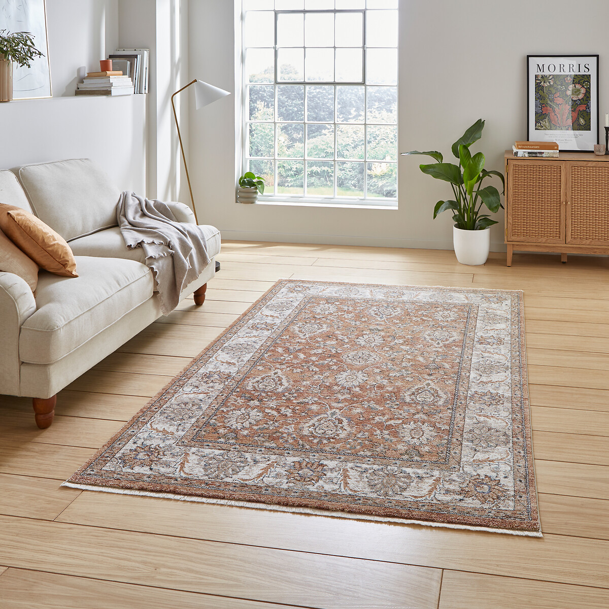 So'home Unisex Terracotta Traditional Vintage Border Rug Medium