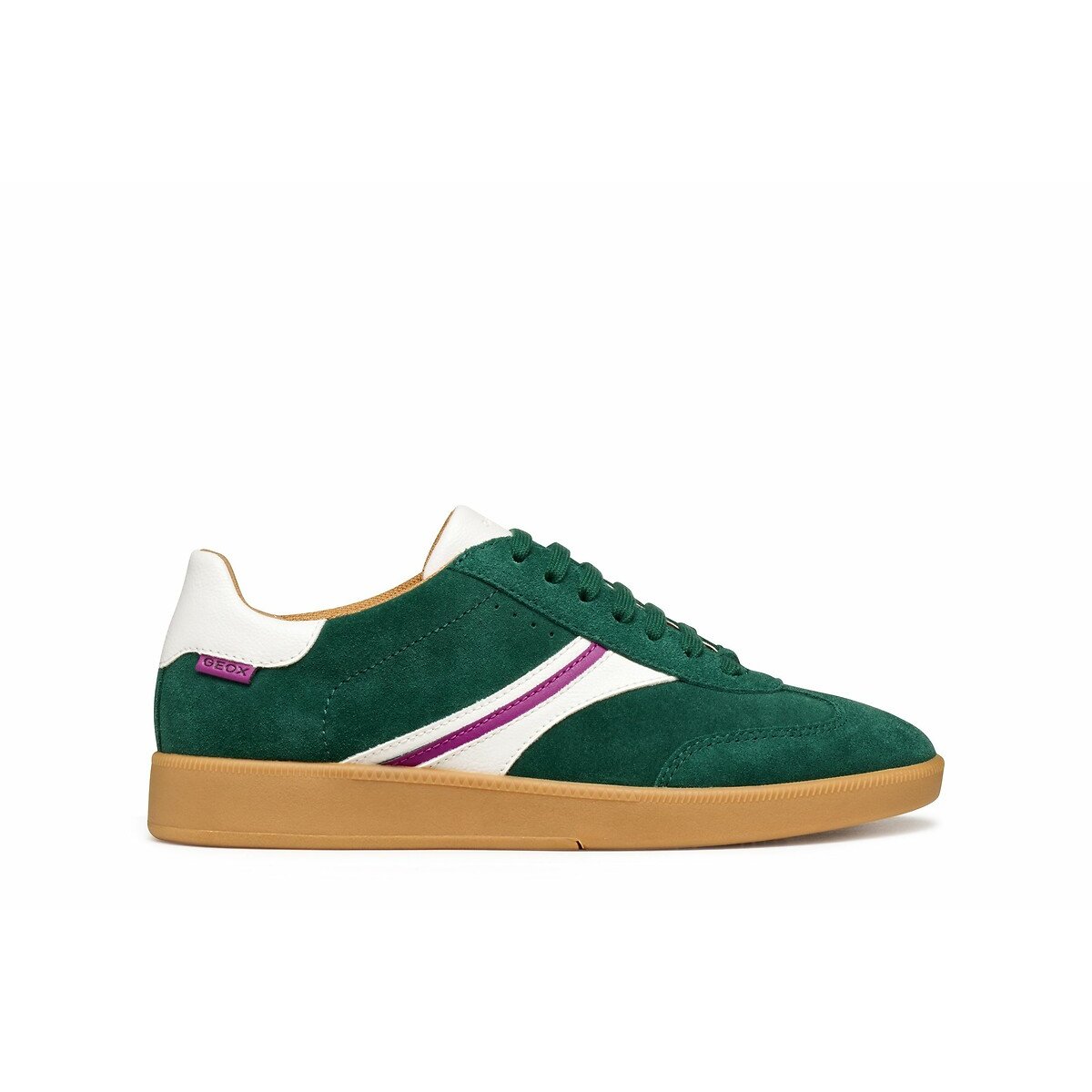 Geox Meleda Leather Breathable Trainers Women's Dark Green Size 36 (3.5)