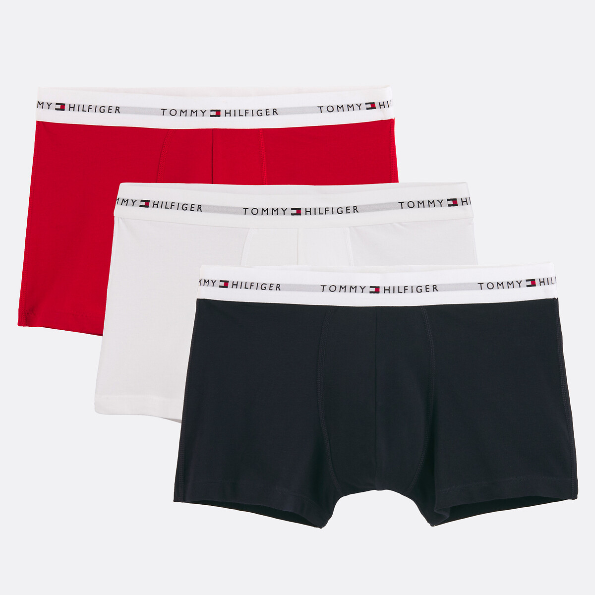 Tommy Hilfiger Pack Of 3 Everyday Essentials Hipsters Men's Navy+White+Red Extra Large