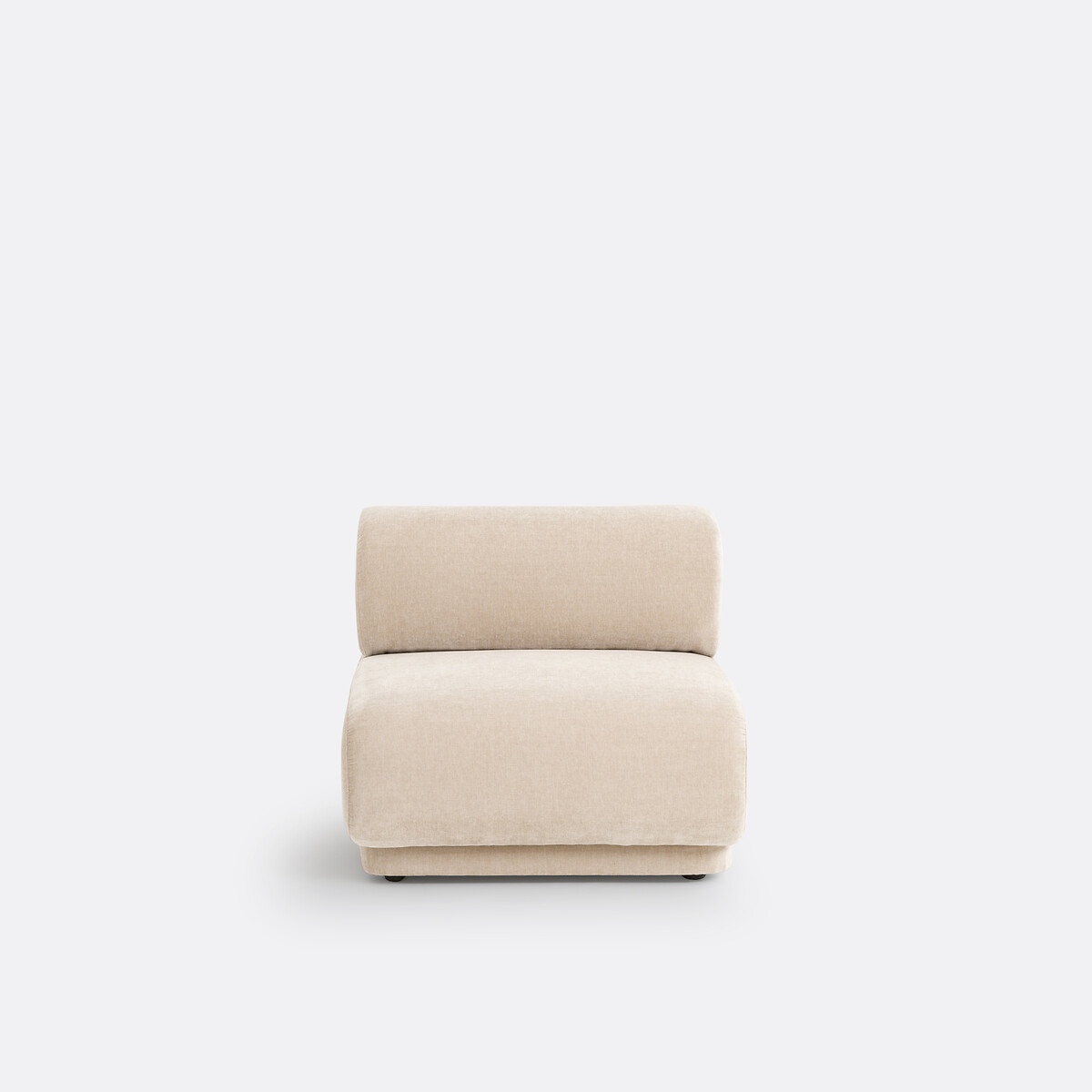 Butaca modular de terciopelo texturado, Teide. Talla 1 plaza. Color Beige