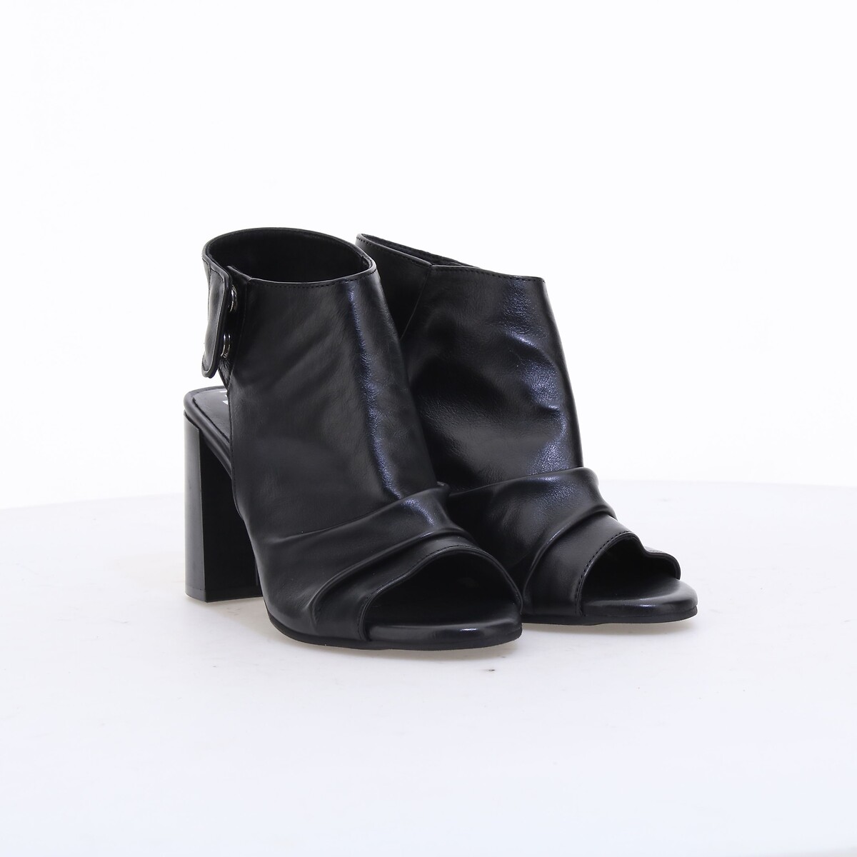 Mjus Leather Heeled Sandals Women's Black Size 41 (7)