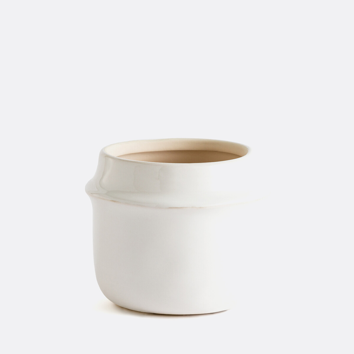 La Redoute Interieurs Filipio 15Cm Diameter Ceramic Flower Pot Unisex White