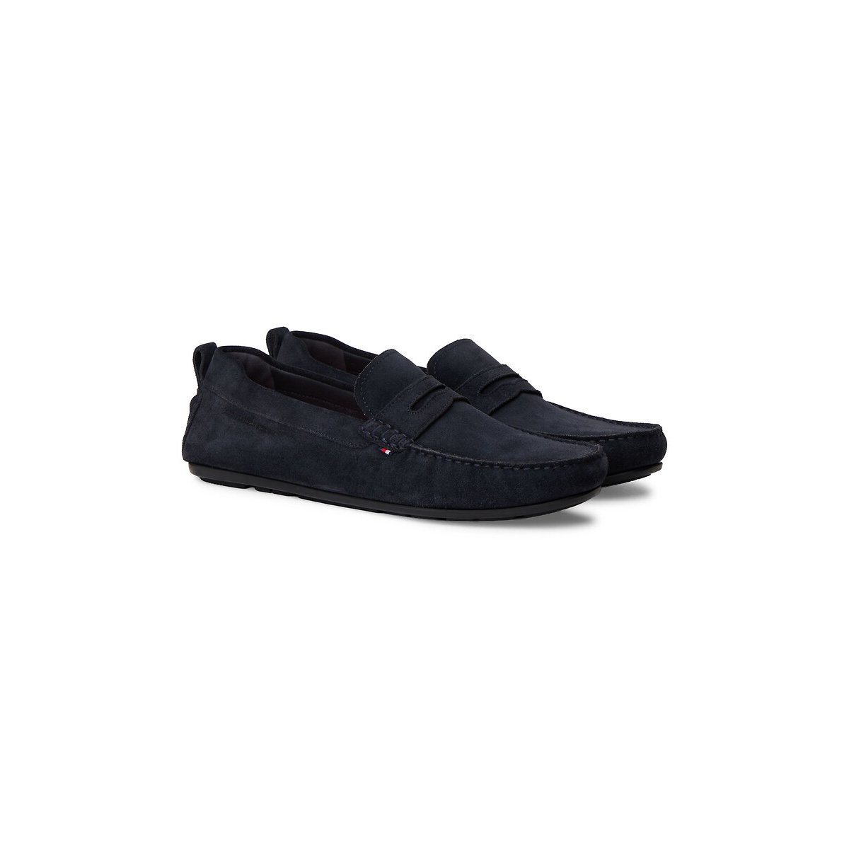 Tommy Hilfiger Suede Loafers Men's Navy Blue Size 45