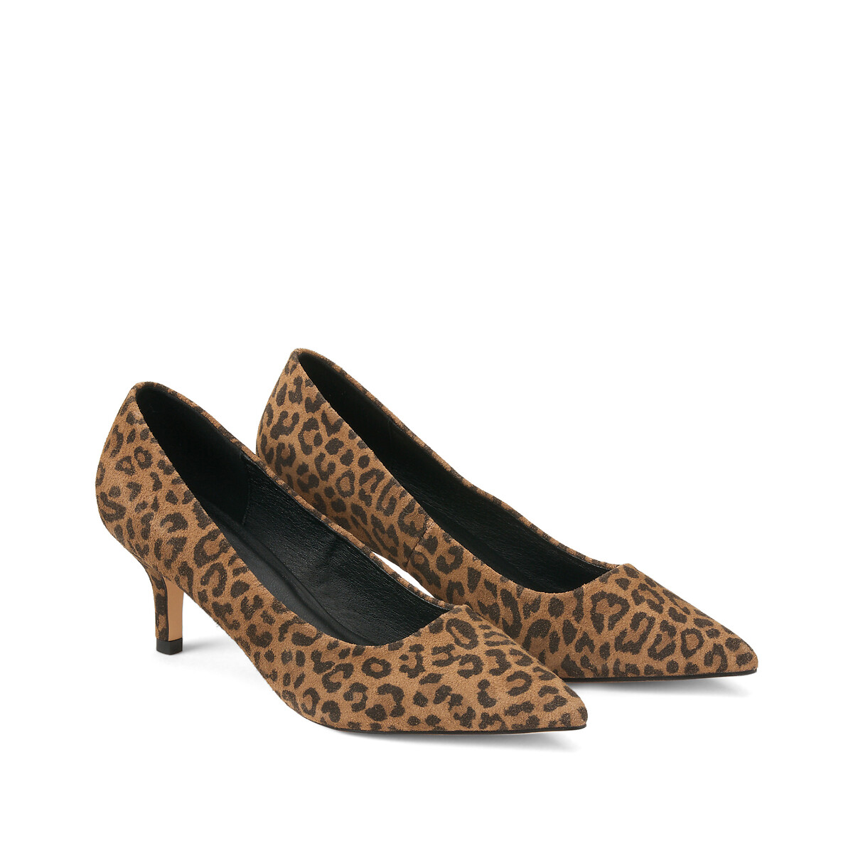 Wide Fit Stiletto Heels in Leopard Print Suede