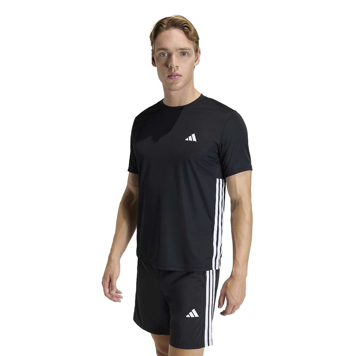 Adidas Performance Essentials 3-Stripes Short Sleeve Sports T-Shirt Men's Black Xxl