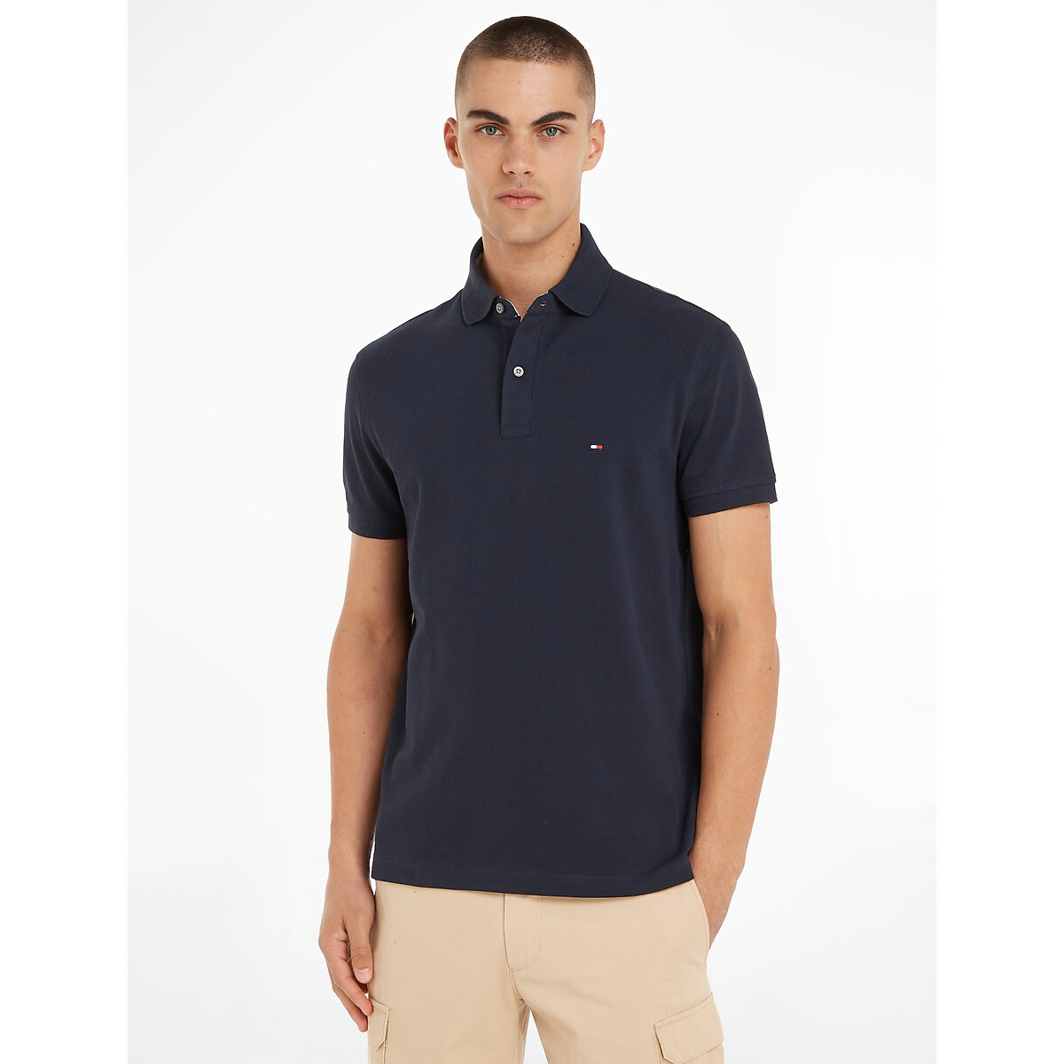 Tommy hilfiger Rechte stretch polo, 2 knopen