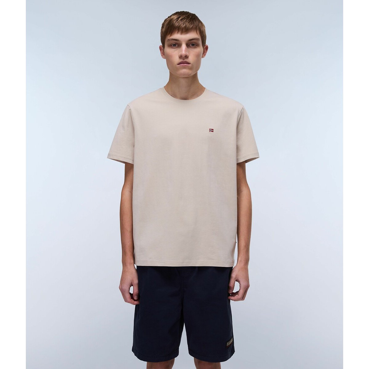 Napapijri Salis Short Sleeve T-Shirt Men's Beige Small