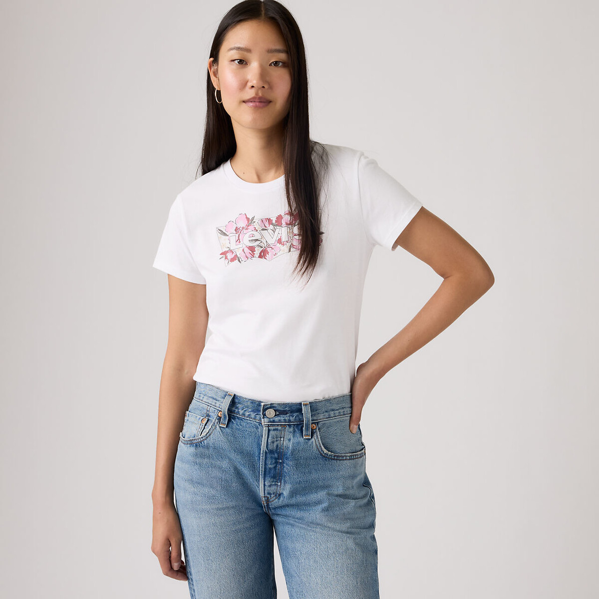 Levi's Crew Neck T-Shirt With Long Sleeves And Logo Women's White Extra Large