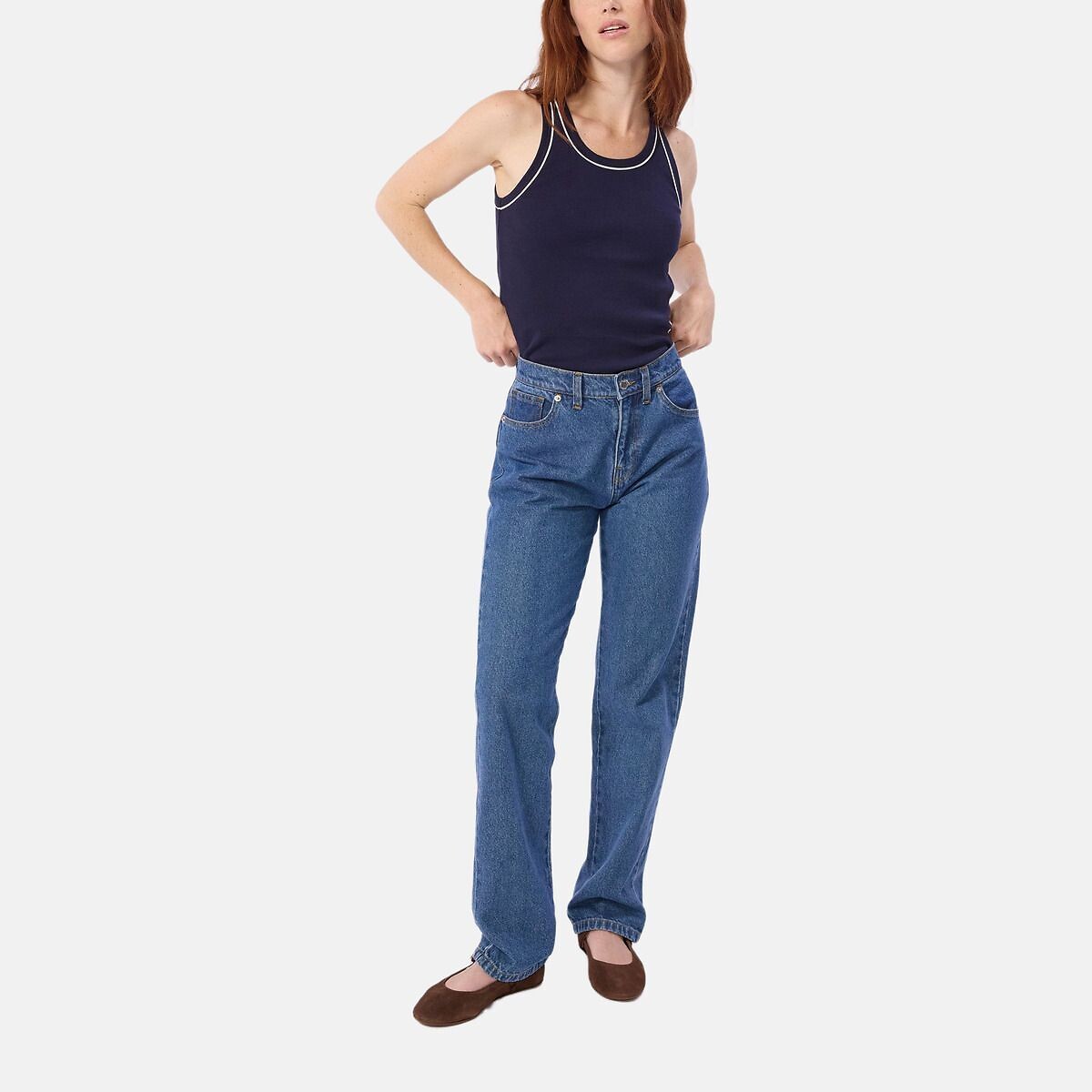 Petit Bateau Crew Neck Vest Top Women's Navy Large
