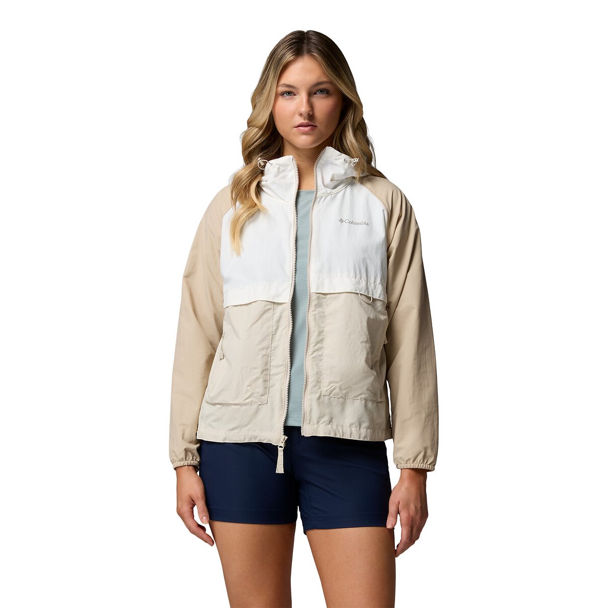 Columbia Spire Valley Hooded Windbreaker Women's Brown Small
