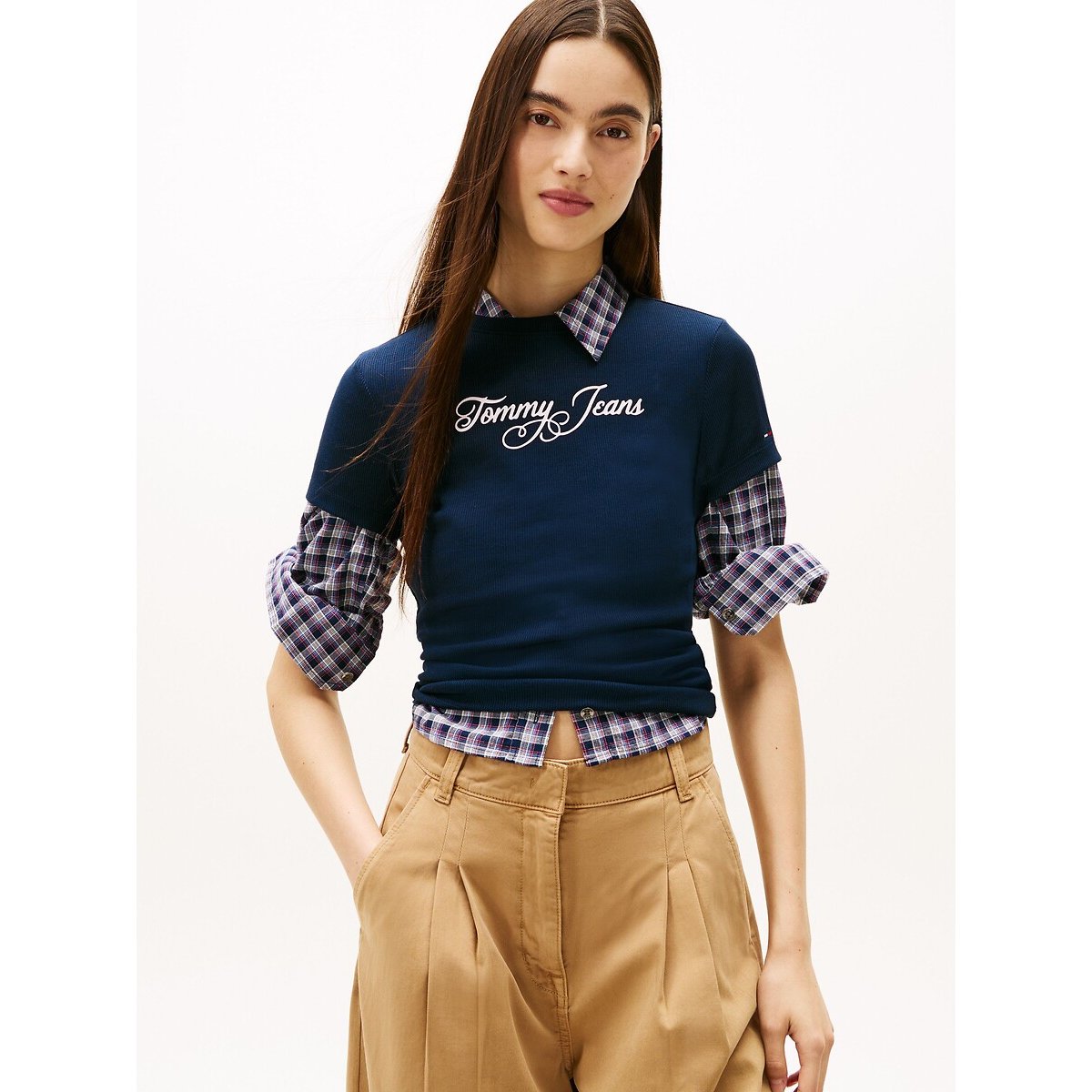 Tommy Jeans T-shirt Met Ronde Hals, Korte Mouwen En Logo