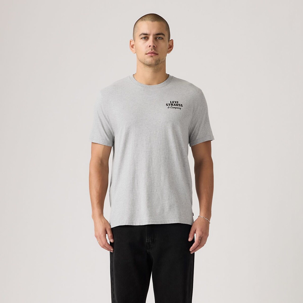 Levi's Relaxed Short Sleeve T-Shirt With Logo On Back Men's Grey Marl Xxl