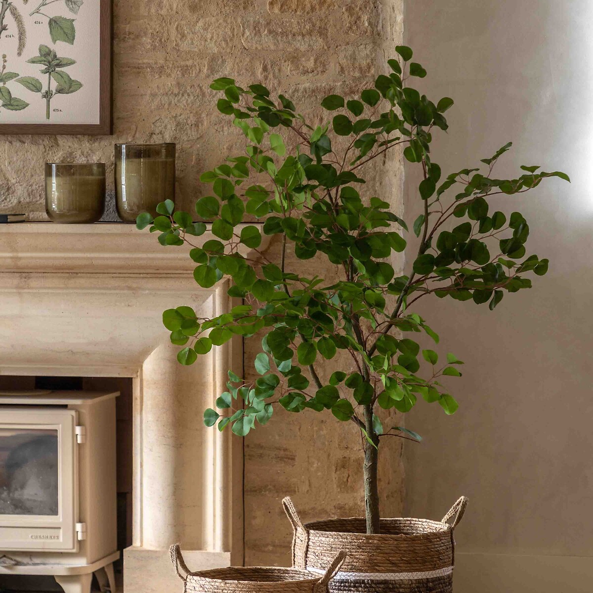 Édité 150Cm Faux Potted Eucalyptus Tree Unisex Green