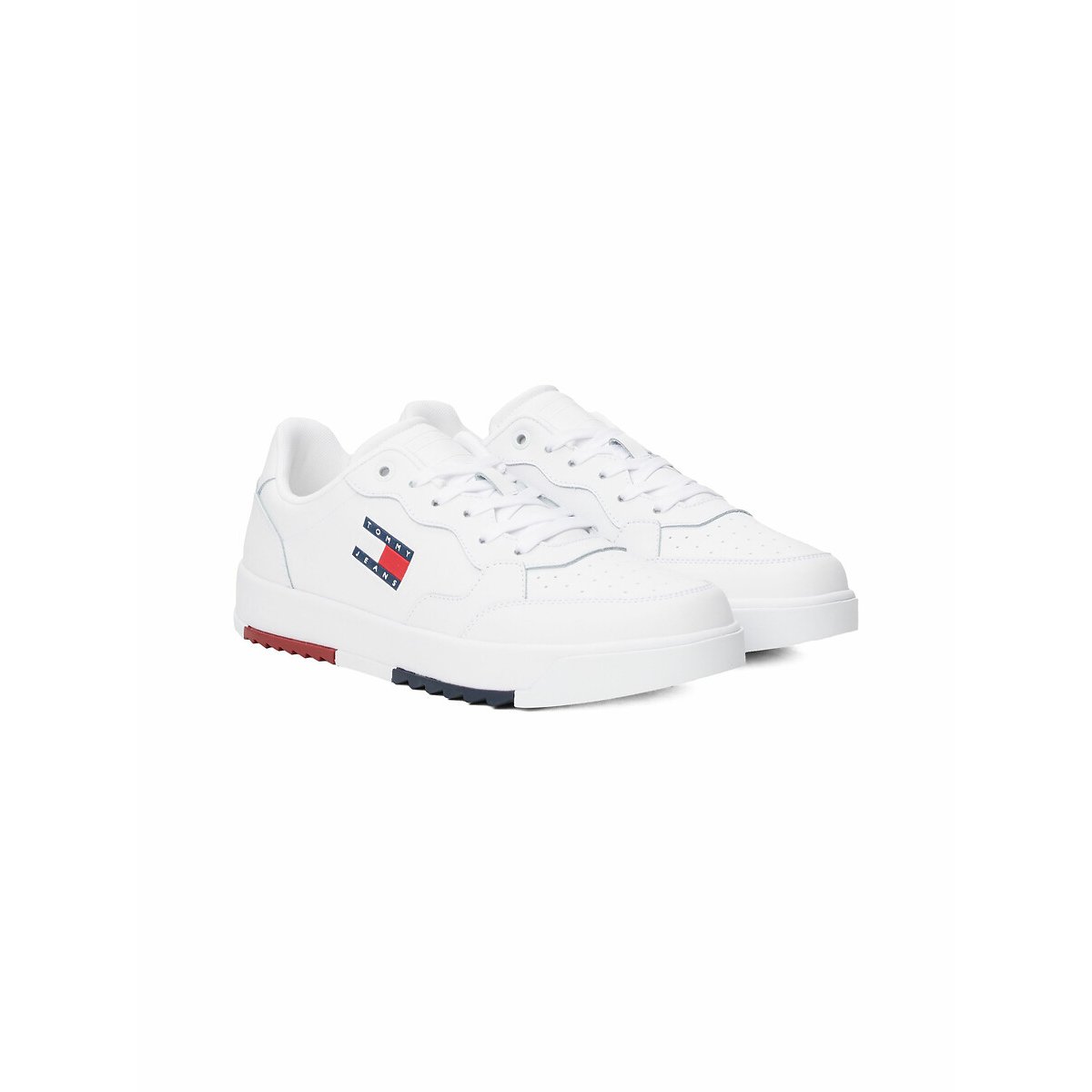 Tommy Jeans Men's White Retro Leather Trainers Size 43 (9)