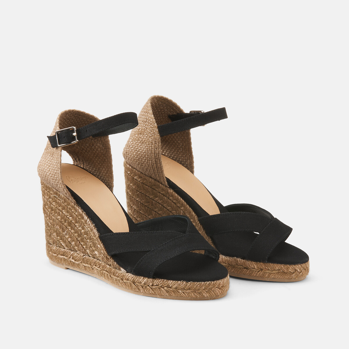 Castaner Bruna Canvas Wedge Espadrilles Women's Black Size 38 (5)