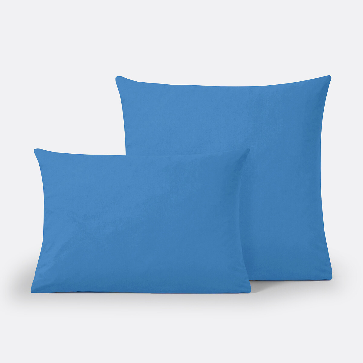 La Redoute Interieurs Scenario Plain 100% Cotton Child's Pillowcase Unisex Provence Blue Square (63X63cm)