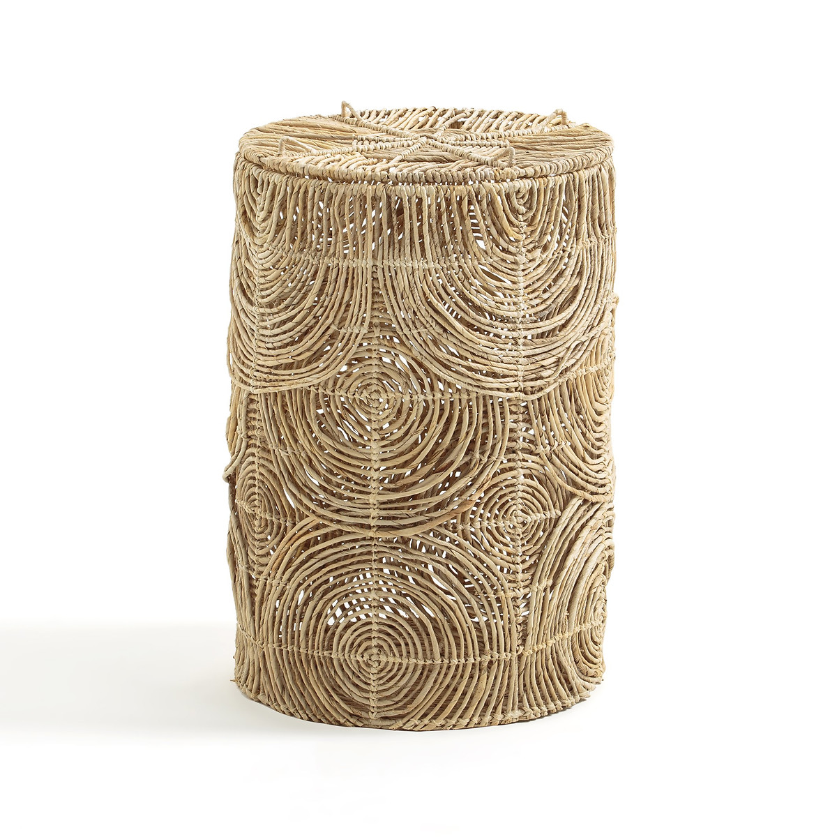 Am.pm Cesto Portabiancheria H60 Cm Abaca Intrecciata, Orphée