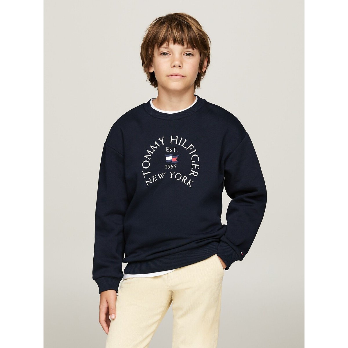 Tommy hilfiger Sweater in molton met ronde hals