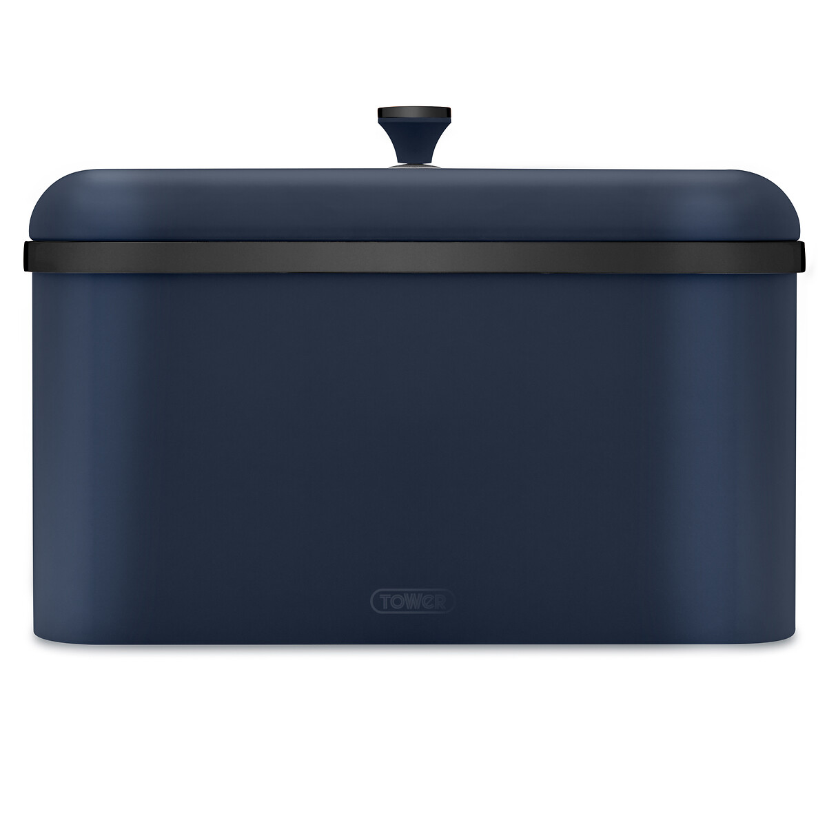 Tower Midnight Blue Sera Bread Bin With Smoked Trim
