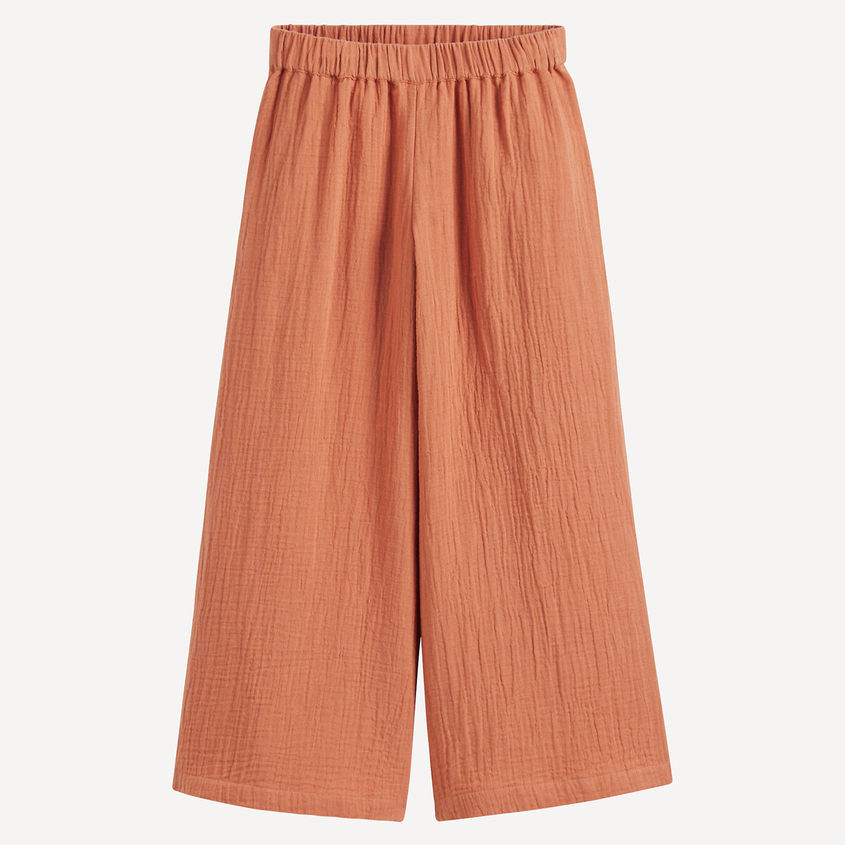 Click to view product details and reviews for Cotton Muslin Trousers With Wide Leg.