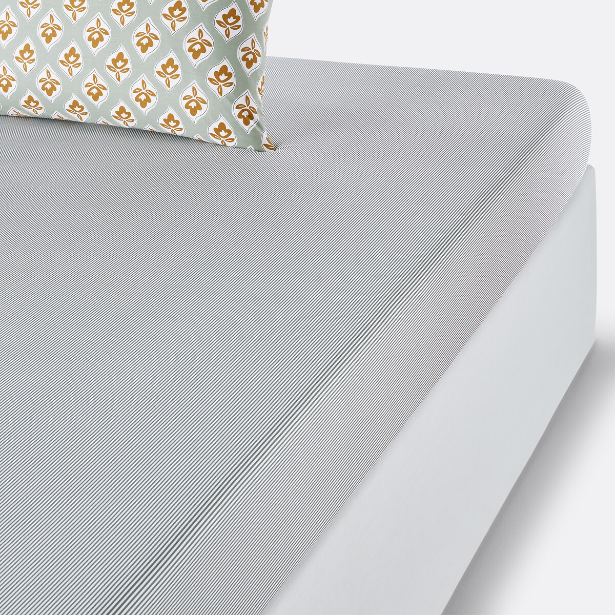 La Redoute Interieurs Cilou Cotton Percale Fitted Sheet Unisex Printed King (160X200cm)