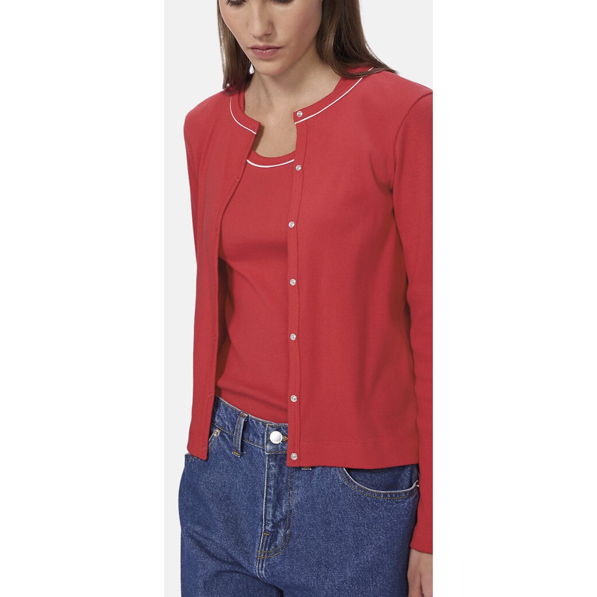 Petit Bateau Cotton Cardigan Women's Red Extra Small