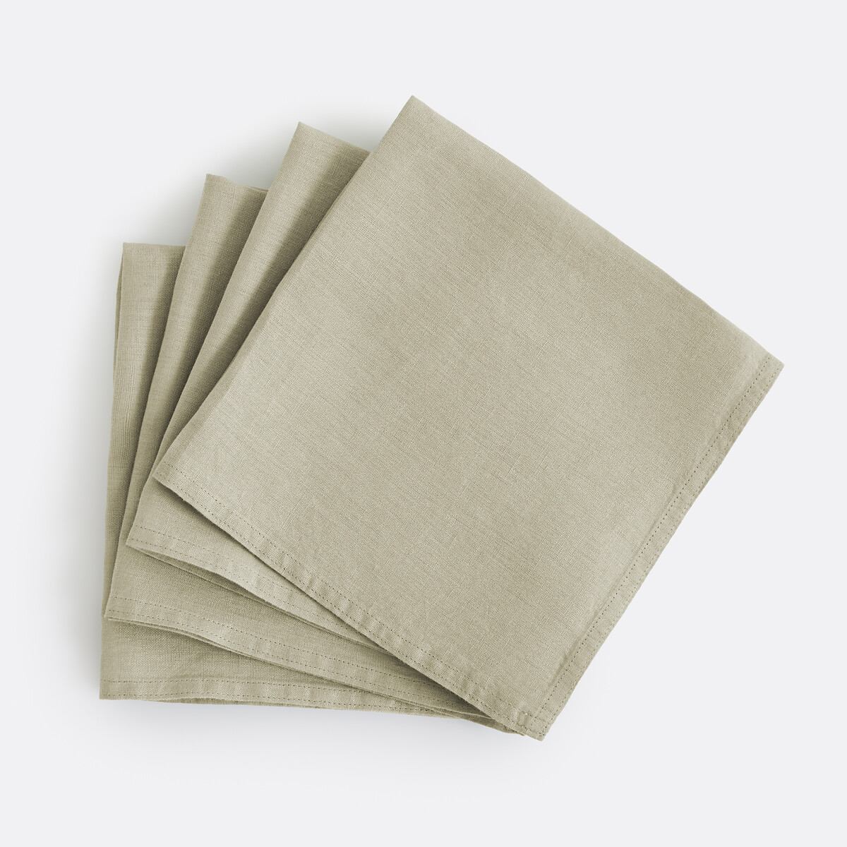 Lote de 4 servilletas de lino lavado Victorine. Talla 45 x 45 cm. Color