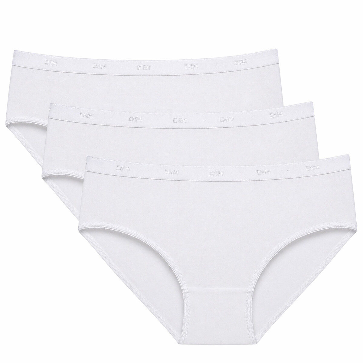 Dim Pack Of 3 Maxi Knickers In Organic Cotton Women's White + White + White 16/18