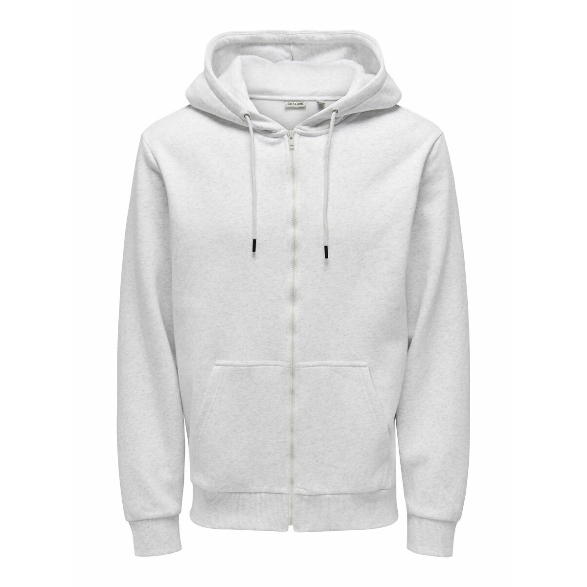 Only & Sons Ceres Zip-Up Hoodie In Regular Fit Men's Light Grey Small