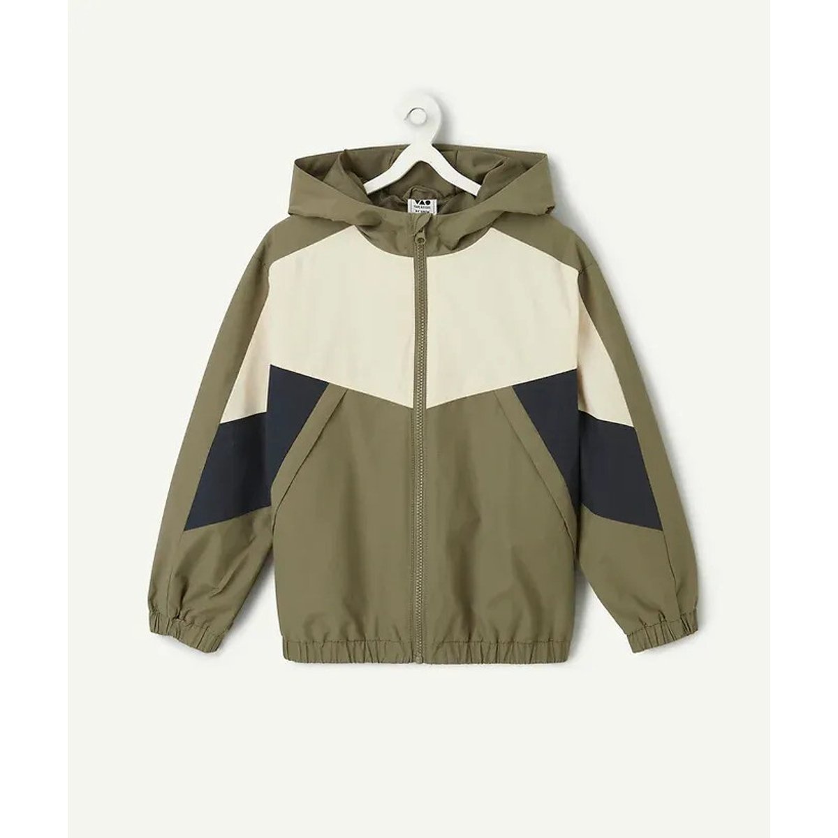 Tape A L'oeil Hooded Windbreaker Khaki/Navy 5Y (108Cm)