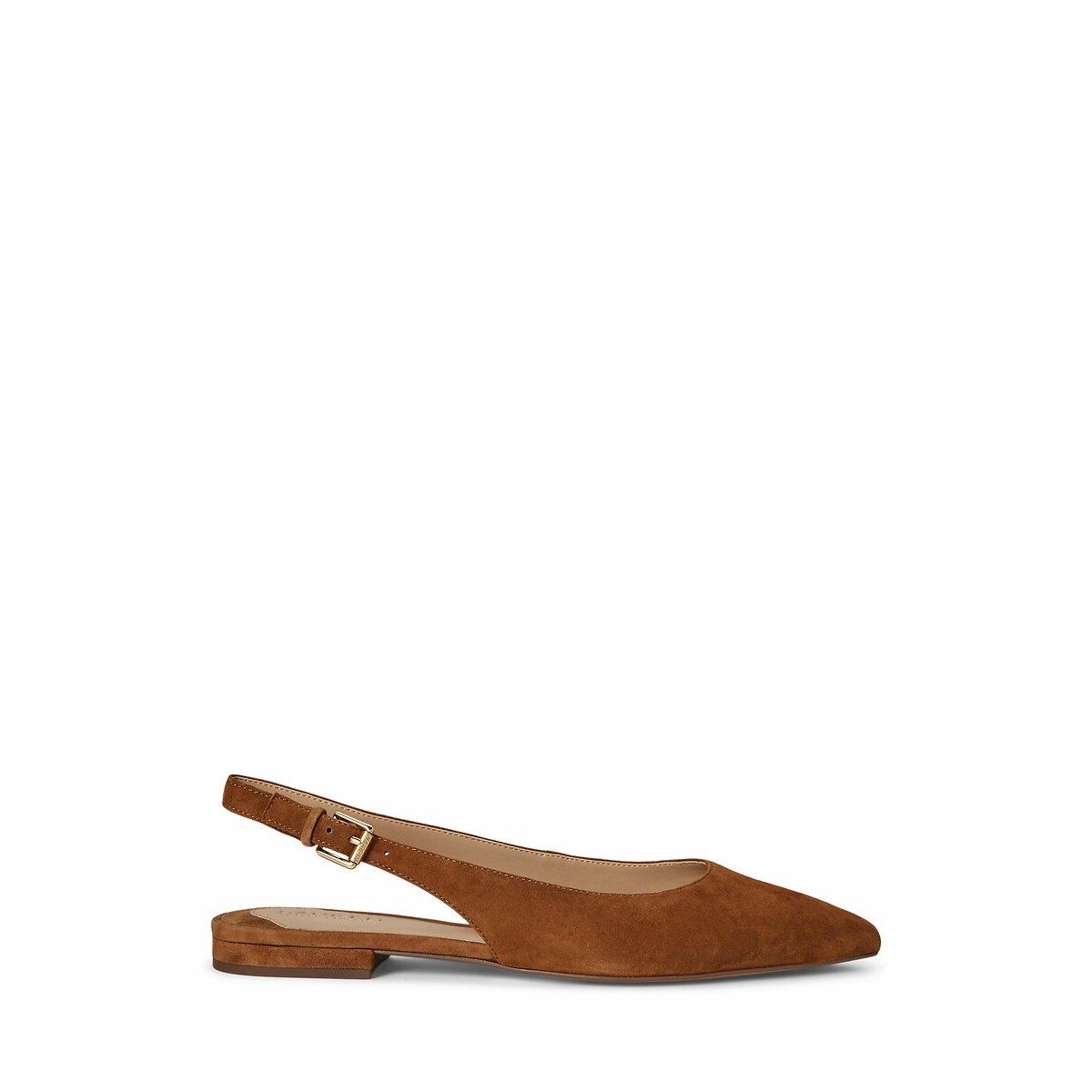 Lauren Ralph Lauren Londyn Suede Slingback Ballet Pumps Women's Tan Size 37.5 (4.5)