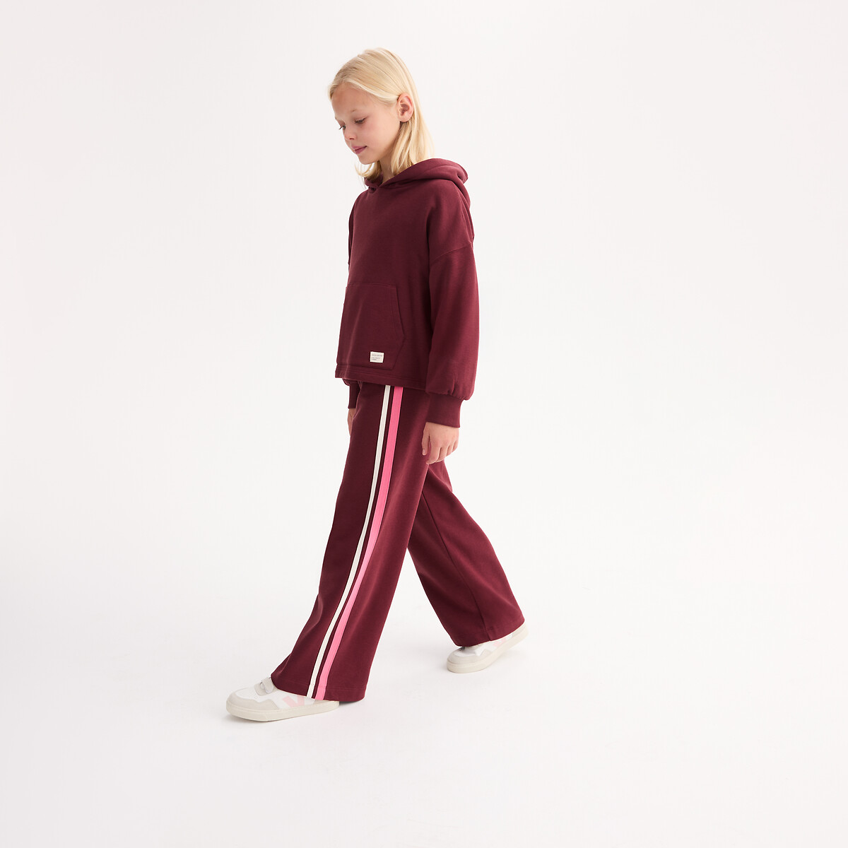La Redoute Collections Burgundy Sweatshirt/Joggers Outfit 6Y (114Cm)