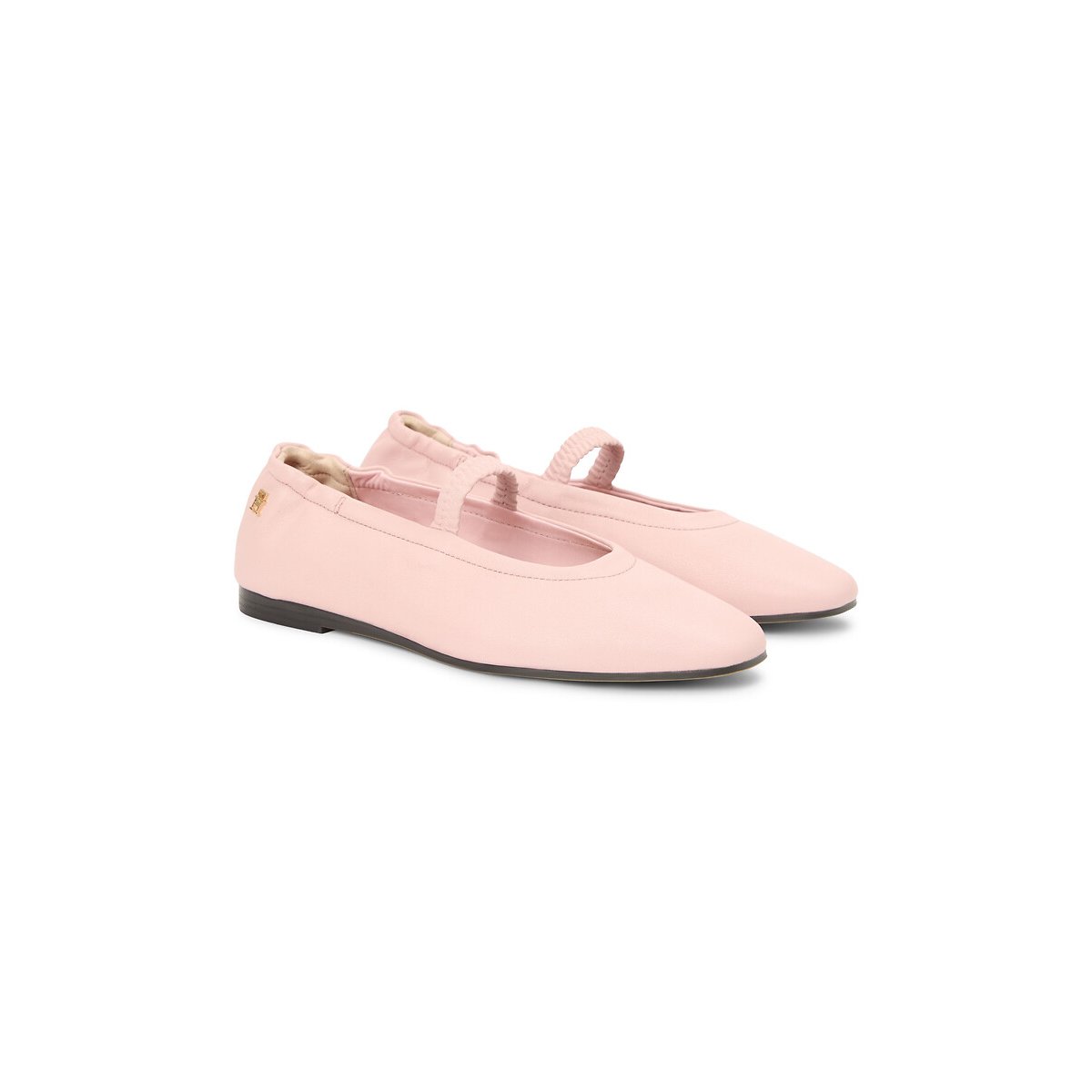 Tommy Hilfiger Soft Leather Mary Jane Ballet Pumps Women's Pale Pink Size 37 (4)