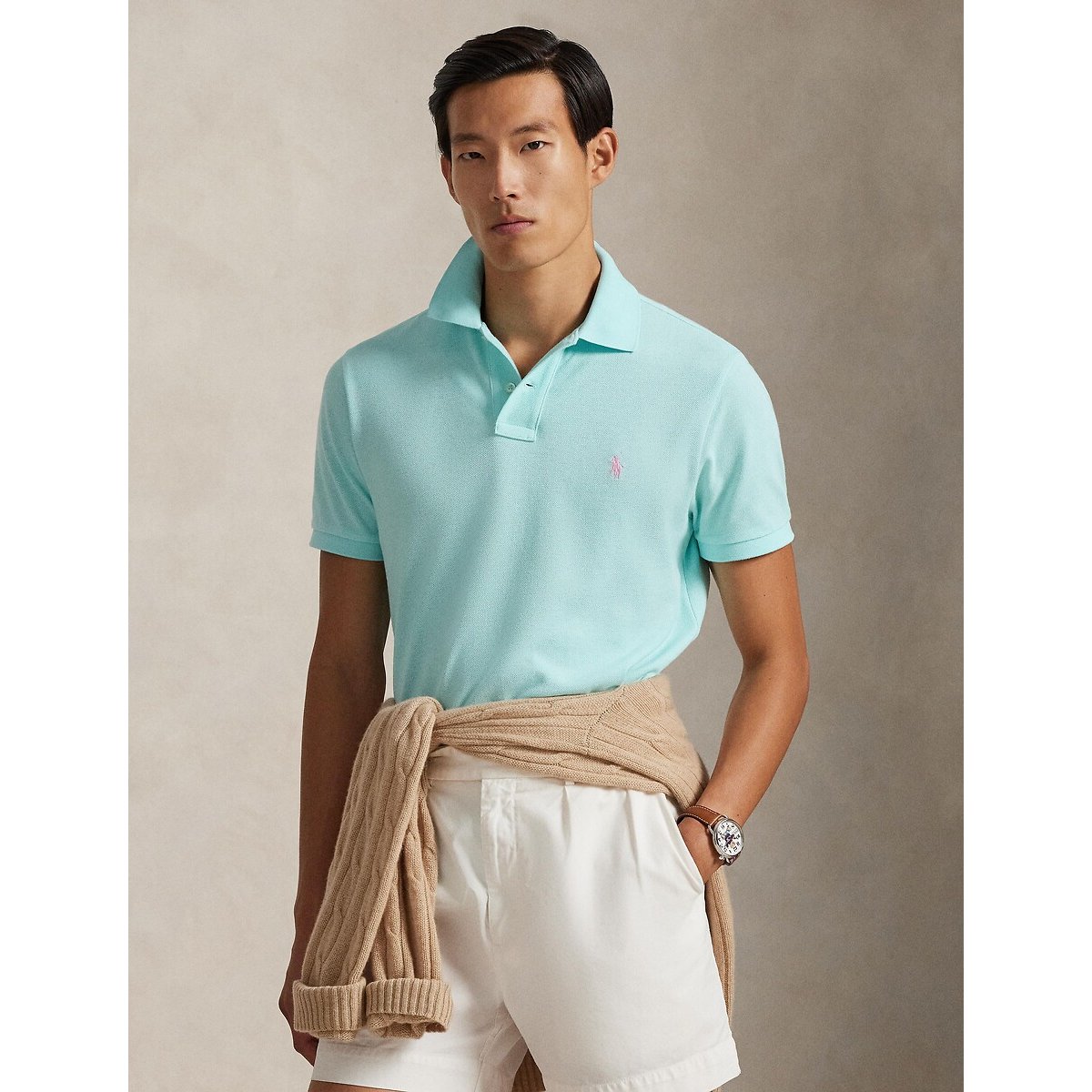 Polo slim en maille piquée