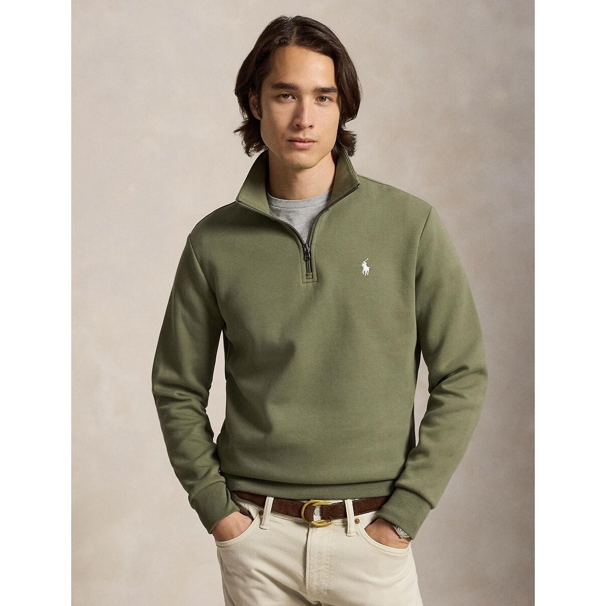 Sweat quart de zip en double knit tech