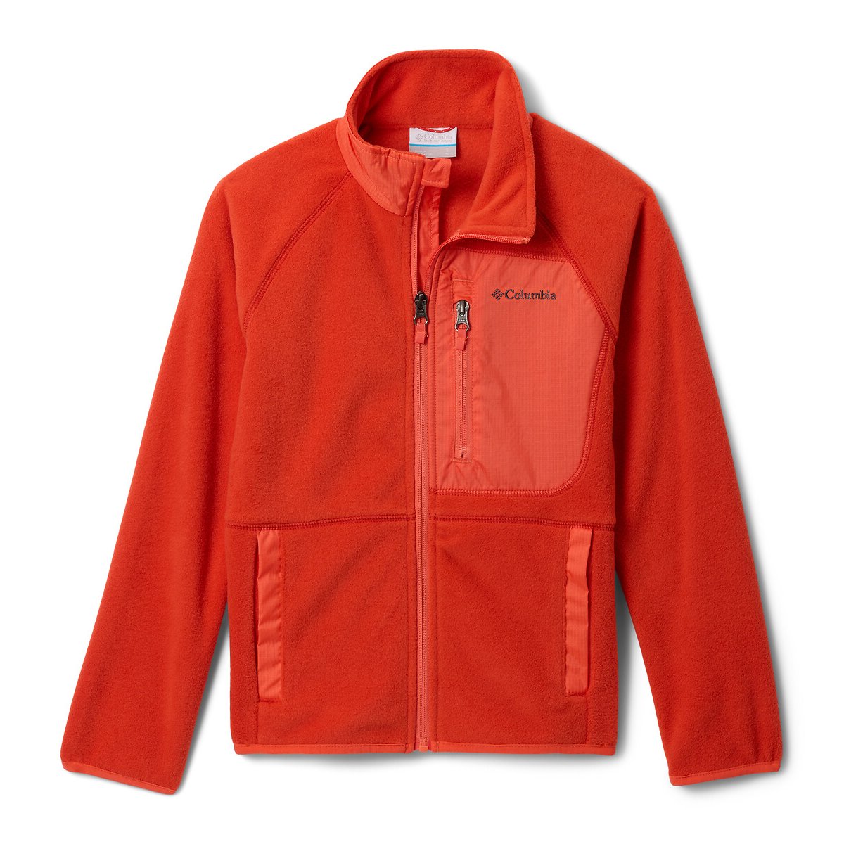 Columbia Fast Trek Zip-Up Fleece Jacket Orange Size 14